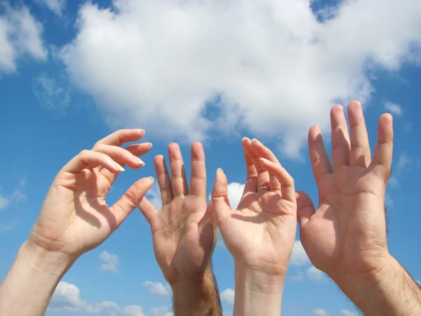 Raised arms — Stock Photo, Image