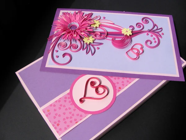 Paper quilling card — Stock Photo, Image