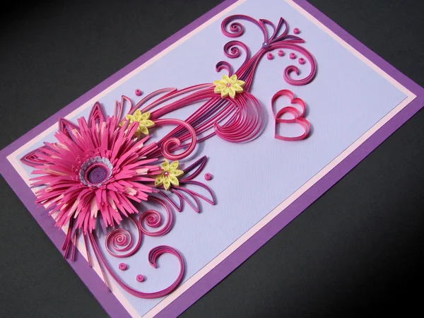 Karty quilling papieru Obrazek Stockowy