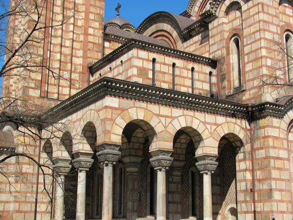 Gereja Ortodoks St. Marco di pusat kota Belgrade, Serbia — Stok Foto