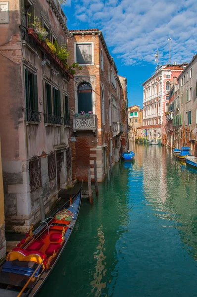 Solig dag i Venedig, Italien. Stockfoto
