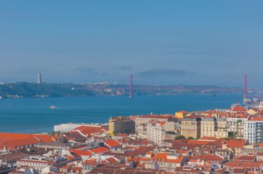 Kimden Saint George Castle, Portekiz havadan görünümü.