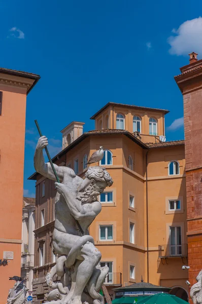 Poseidon Statue,  Piazza Navona, Rome. — Stock Photo, Image