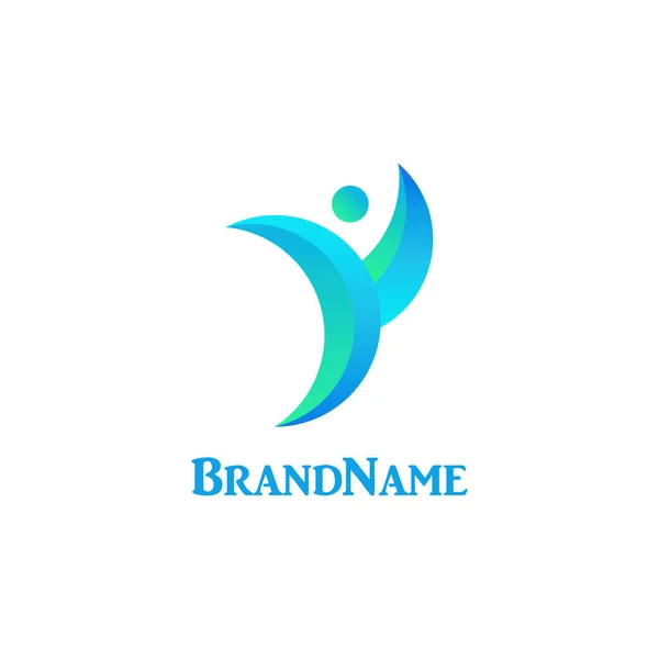 Dekorasyon ve tasarım için Yaprak ile vektör logosu