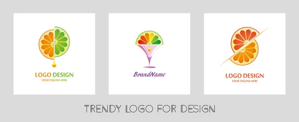 Tasarım için 3 trend vektör logosu