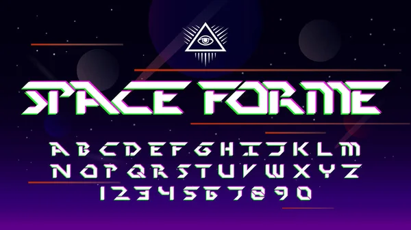 Kapak tasarımı için boşluk biçimi vektör alfabesi.