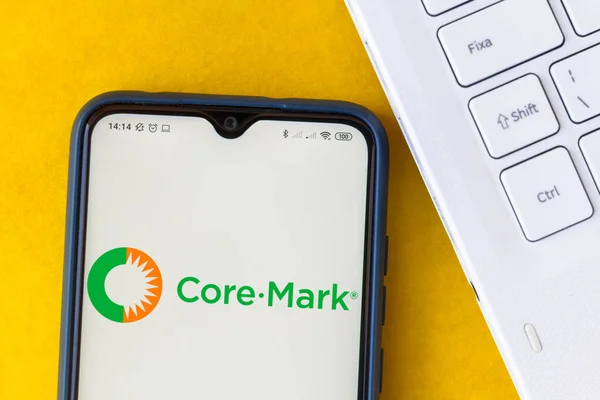 Ottobre 2020 Brasile Questa Foto Illustrazione Logo Core Mark Holding — Foto Stock