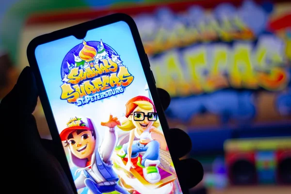 Dezember 2020 Brasilien Dieser Foto Illustration Wird Das Subway Surfers — Stockfoto