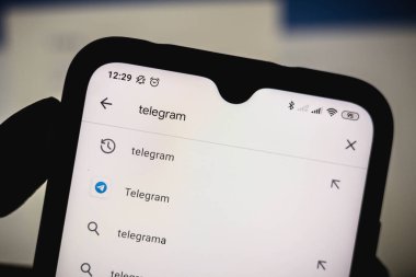 11 Ocak 2021, Brezilya. Bu resimde akıllı telefondan gösterilen Telegram logosu