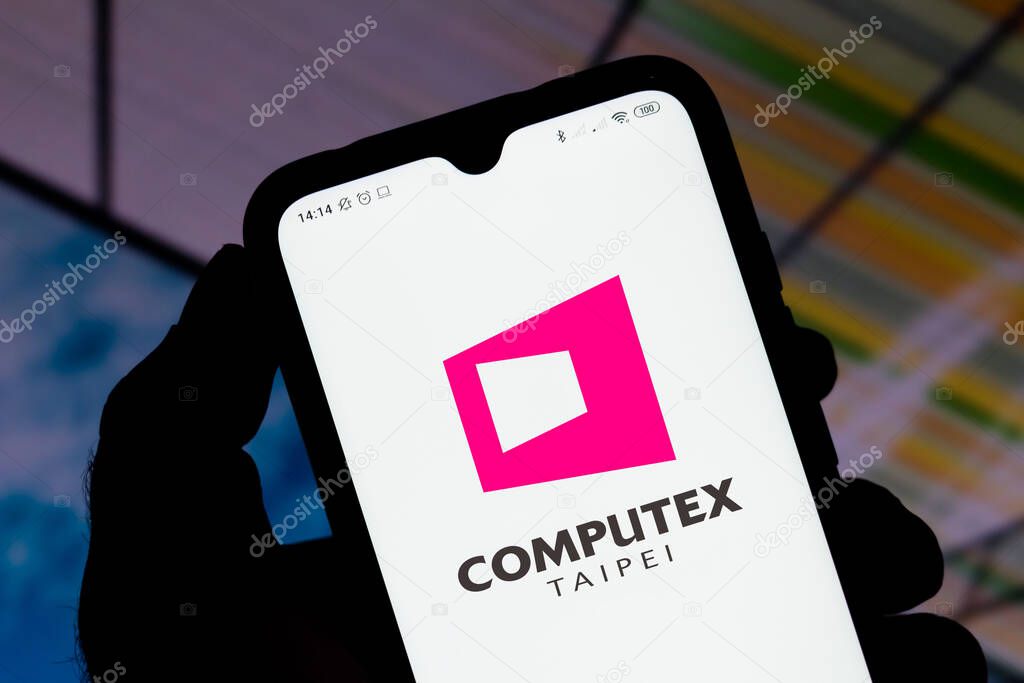 January 21, 2021, Brazil. In this photo illustration the COMPUTEX Taipei logo seen displayed on a smartphone screen