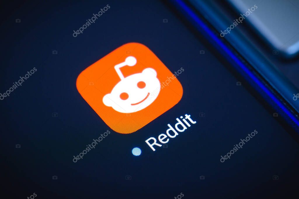 February 1, 2021, Brazil. In this photo illustration the Reddit logo seen displayed on a smartphone screen