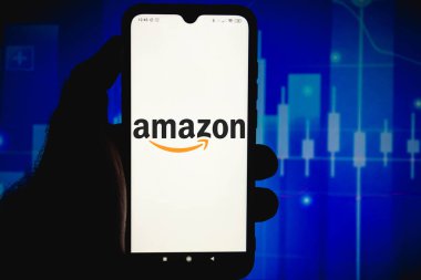 4 Şubat 2021, Brezilya. Bu resimde Amazon.com logosu akıllı telefon ekranında gösteriliyor