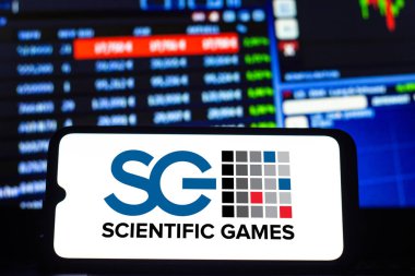 11 Şubat 2021, Brezilya. Bu resimde Scientific Games Corporation logosu akıllı telefon ekranında gösteriliyor.