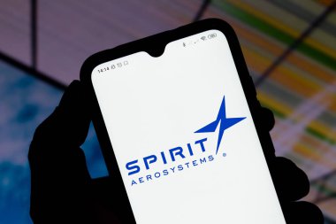 19 Mart 2021, Brezilya. Bu resimde Spirit AeroSystems logosu akıllı telefon ekranında gösteriliyor.