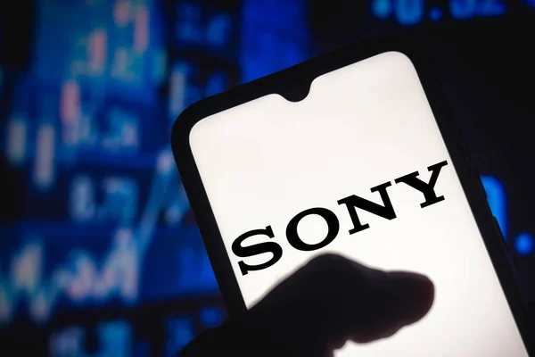 April 2021 Brazil Photo Illustration Sony Corporation Logo Seen Displayed — Stock Photo, Image