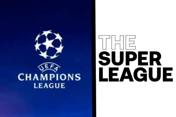 Aprile 2021 Brasile Questa Foto Illustrazione Logo Della Super League — Foto Stock