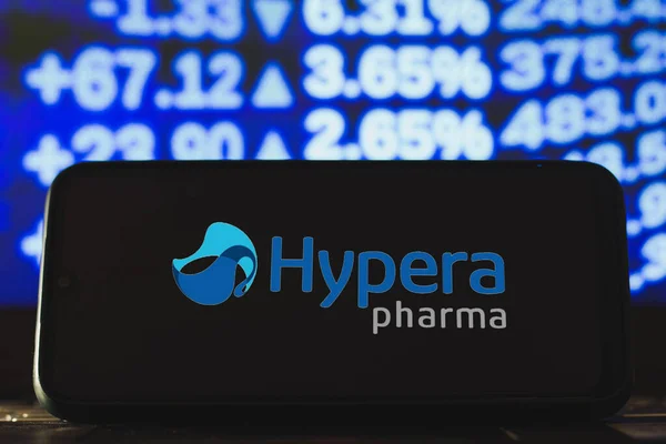 Avril 2021 Brésil Dans Cette Illustration Photo Logo Hypera Pharma — Photo