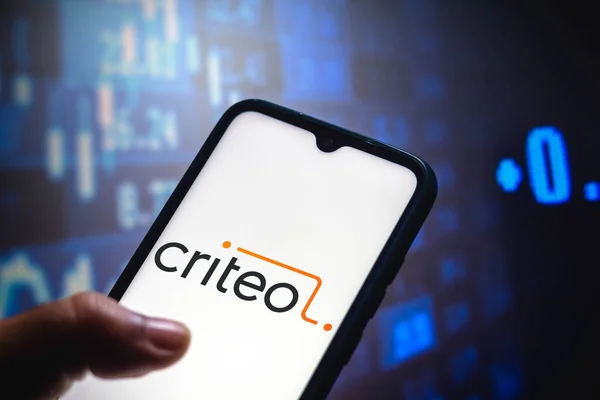 Mayo 2021 Brasil Esta Ilustración Fotográfica Logotipo Criteo Que Muestra — Foto de Stock