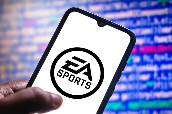 May 2021 Brazil Photo Illustration Sports Logo Seen Displayed Smartphone — Stock Photo, Image
