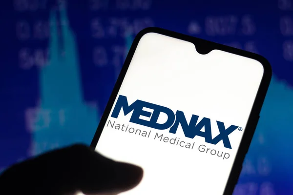 브라질 2021 Mednax 스마트폰 화면에 표시된 — 스톡 사진