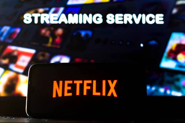 Mayıs 2021 Brezilya Resimde Netflix Logosu Akıllı Telefon Ekranında Görüntülendi — Stok fotoğraf