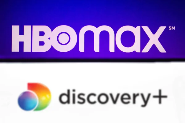 Mai 2021 Brasilien Dieser Foto Illustration Zeigt Das Discovery Logo — Stockfoto