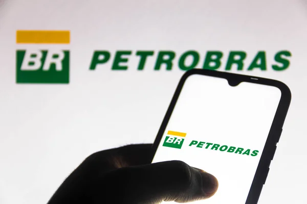 Juli 2021 Brasilien Dette Billede Illustration Petrloeo Brasileiro Petrobras Logo - Stock-foto