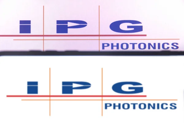 Temmuz 2021 Brezilya Resimde Ipg Fotonik Logosu Akıllı Telefon Bilgisayar — Stok fotoğraf