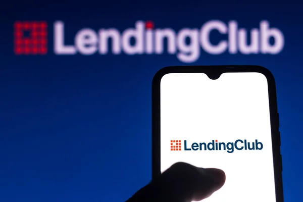 Juli 2021 Brazilië Deze Foto Illustratie Het Lendingclub Logo Zien — Stockfoto