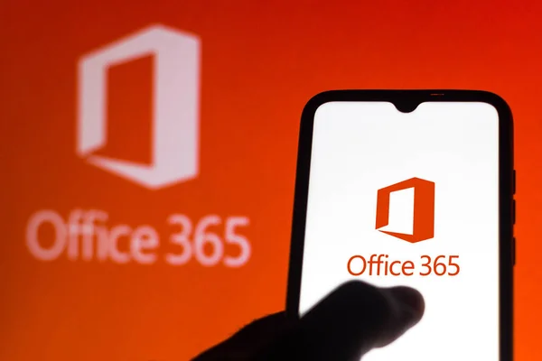 Julio 2021 Brasil Esta Ilustración Foto Logotipo Microsoft Office 365 —  Fotos de Stock