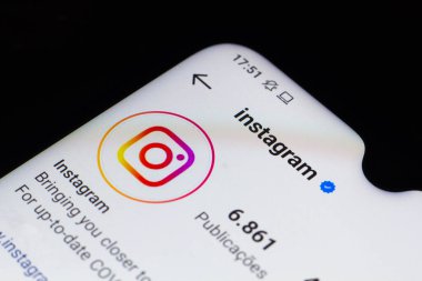 7 Ağustos 2021, Brezilya. Bu resimde akıllı telefondan gösterilen resmi Instagram sayfası