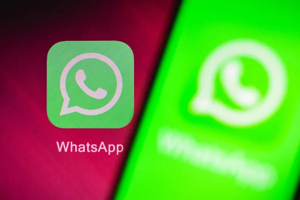 Agustus 2021 Brasil Dalam Foto Ini Logo Whatsapp Terlihat Ditampilkan — Stok Foto