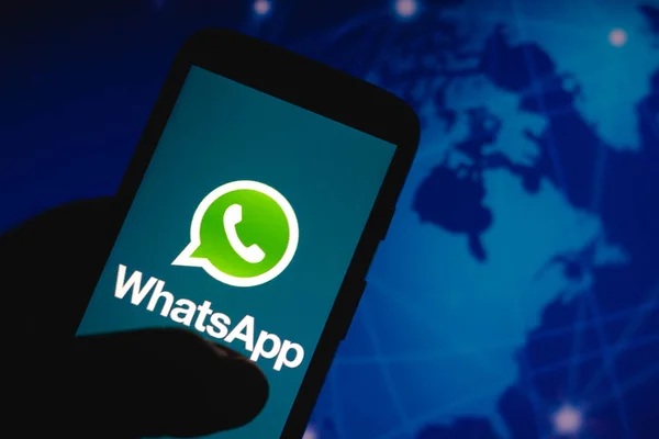 Agosto 2021 Brasil Esta Ilustración Foto Logotipo Whatsapp Muestra Teléfono —  Fotos de Stock