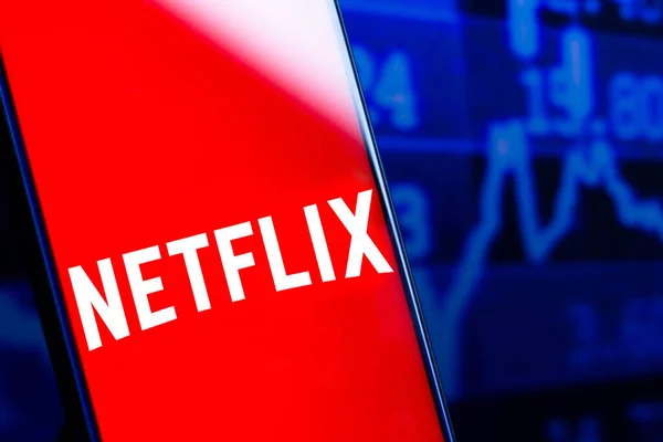 August 2021 Brazil Photo Illustration Netflix Logo Seen Displayed Smartphone — Stock Photo, Image
