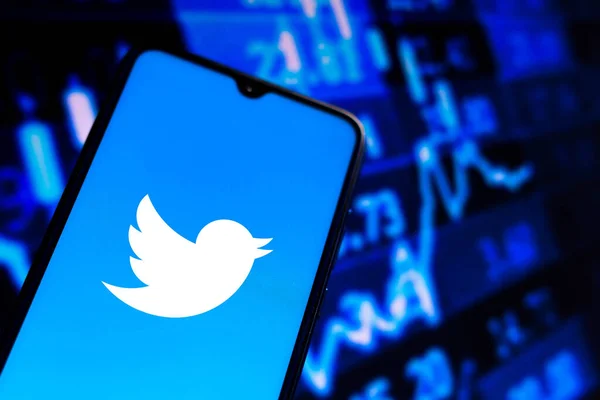 Sierpnia 2021 Brazylia Tej Ilustracji Zdjęcie Logo Twitter Wyświetlane Smartfonie — Zdjęcie stockowe