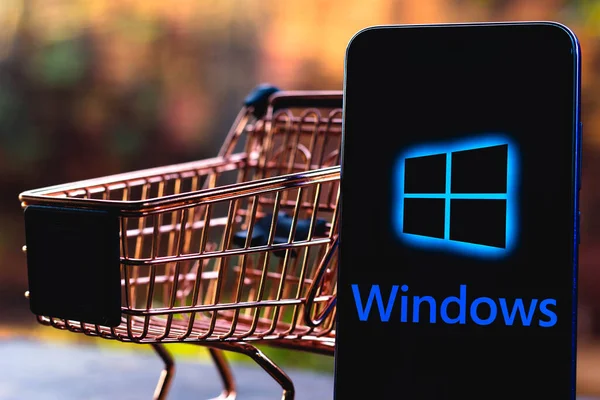 2021 Szeptember Brazília Ezen Fotó Illusztráció Microsoft Windows Logó Jelenik — Stock Fotó