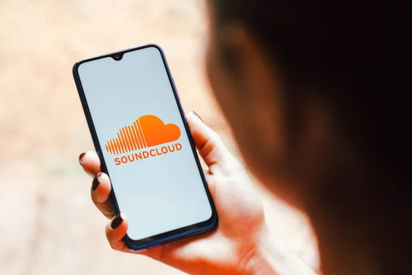 September 2021 Brasil Dalam Gambar Foto Ini Logo Soundcloud Yang — Stok Foto