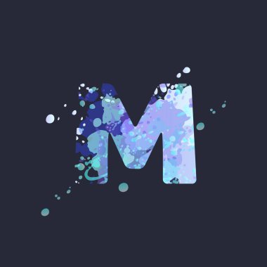 Cesur harf M Kış mevsimi don tasarımı