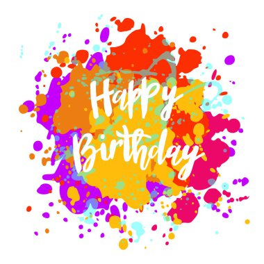 Tebrik kartları, davetiyeler, kartpostallar, afişler için iyi ki doğdun.