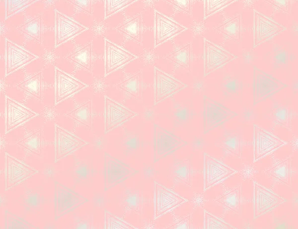 Abstract pink and silver textured pattern with kaleidoscope effect — Stock Vector