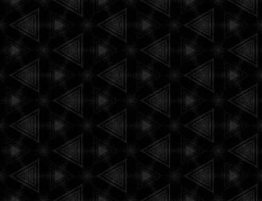 Kusursuz soyut siyah desenli kaleydoskop etkisi
