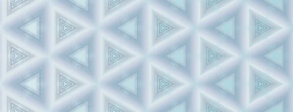 Ornement géométrique triangle texturé abstrait bleu clair, blanc et gris — Image vectorielle
