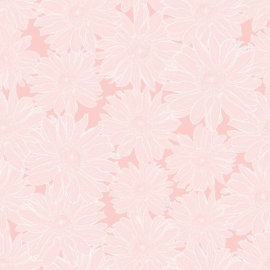 Papatya çiçeklerinin açık pembe pastel renkte, dikdörtgen desenli taşıyıcısı.