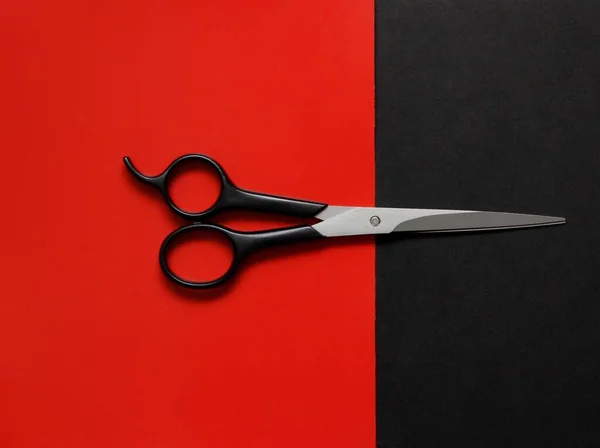 hairdressing scissors on the desktop