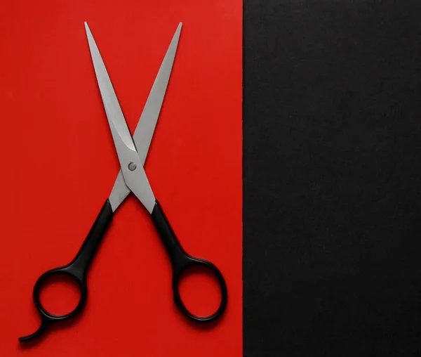 Перукарські Ножиці Робочому Столі — стокове фото