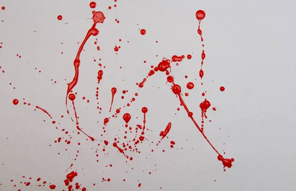 Red Paint White Paper — Stock Photo, Image