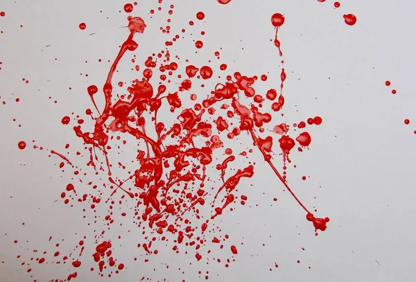 Red Paint White Paper — Stock Photo, Image