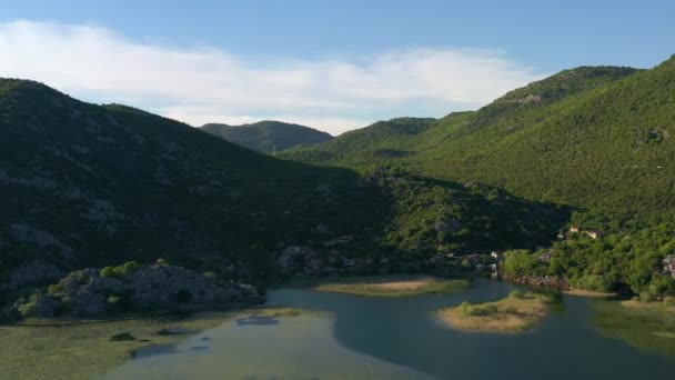 Karuc Bay Lake Skadar Nationaal Park Montenegro — Stockvideo