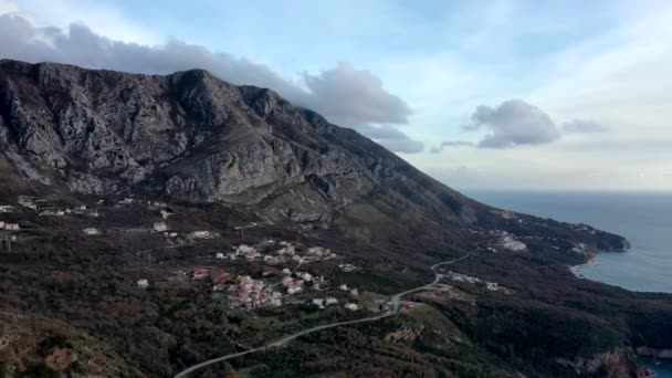 Υψηλή Οροσειρά Καφέ Θάμνους Και Δέντρα Κατά Διάρκεια Του Φθινοπώρου — Αρχείο Βίντεο