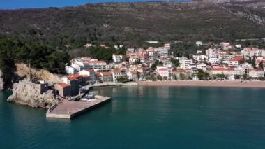 Petrovac 'ın deniz manzarası üzerine Panorama